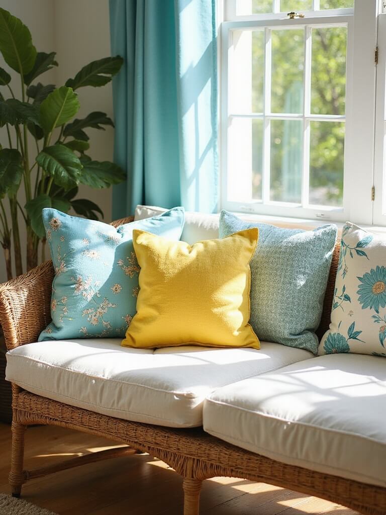 affordable vibrant summer pillows