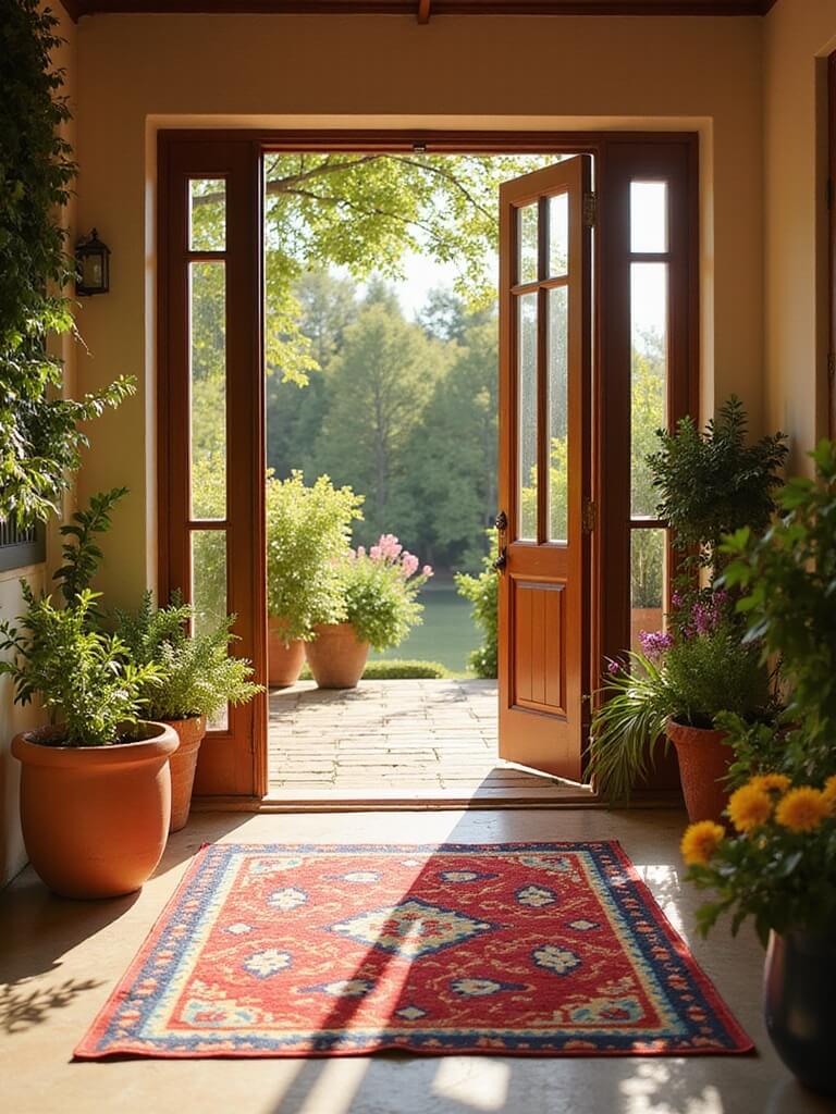 colorful outdoor rug cheer