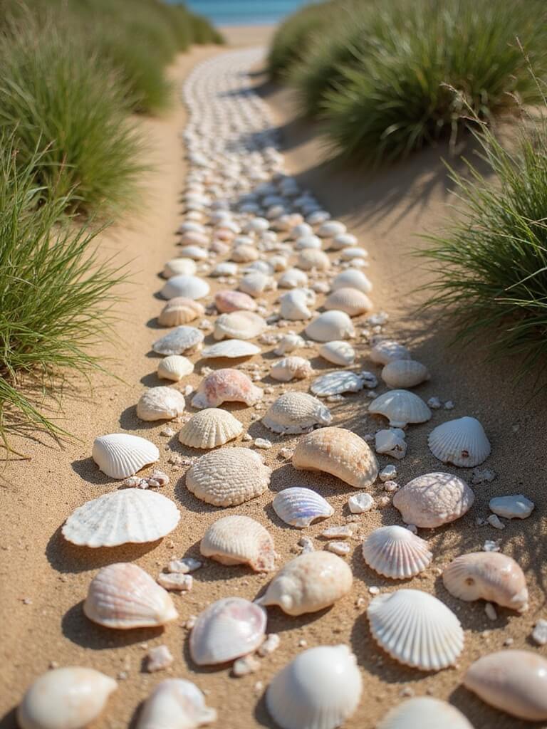eco friendly shell garden paths