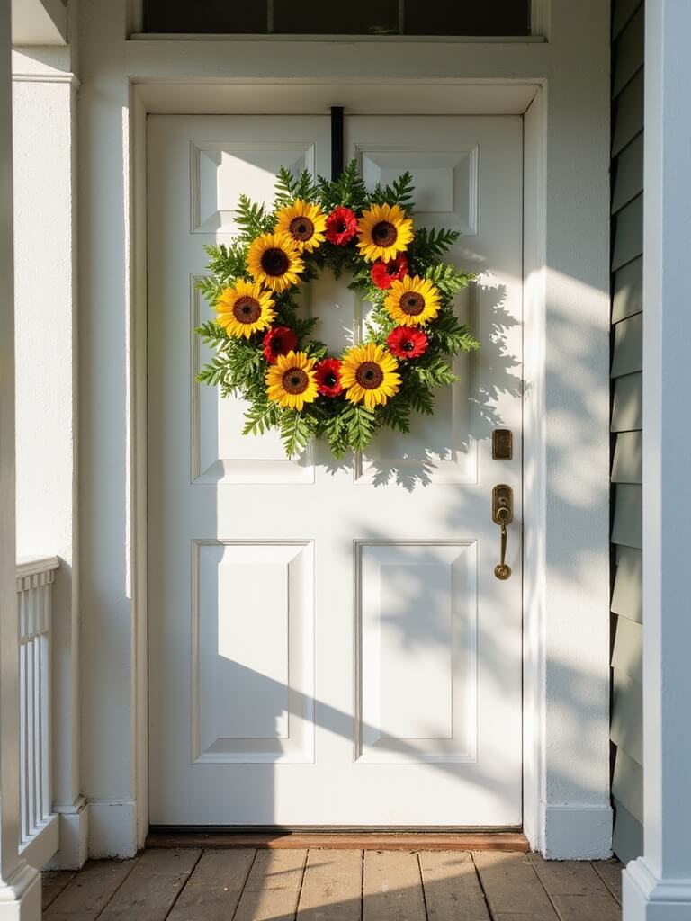 hang vibrant door wreath