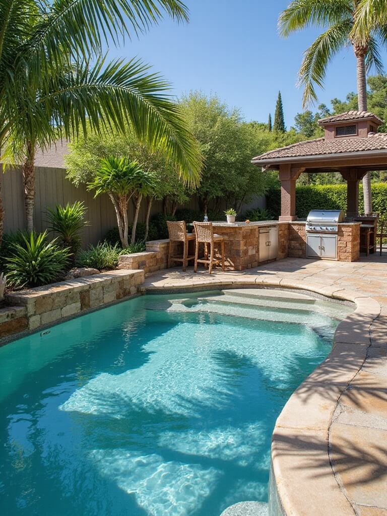 innovative outdoor kitchen integration