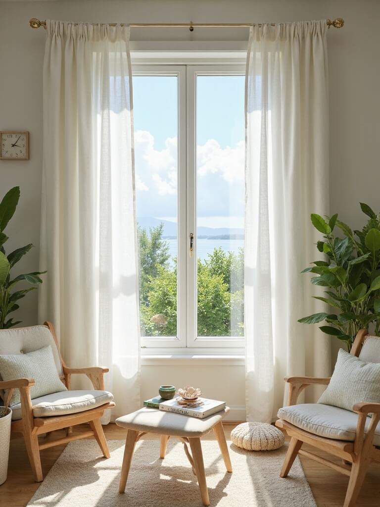 light breezy sheer curtains