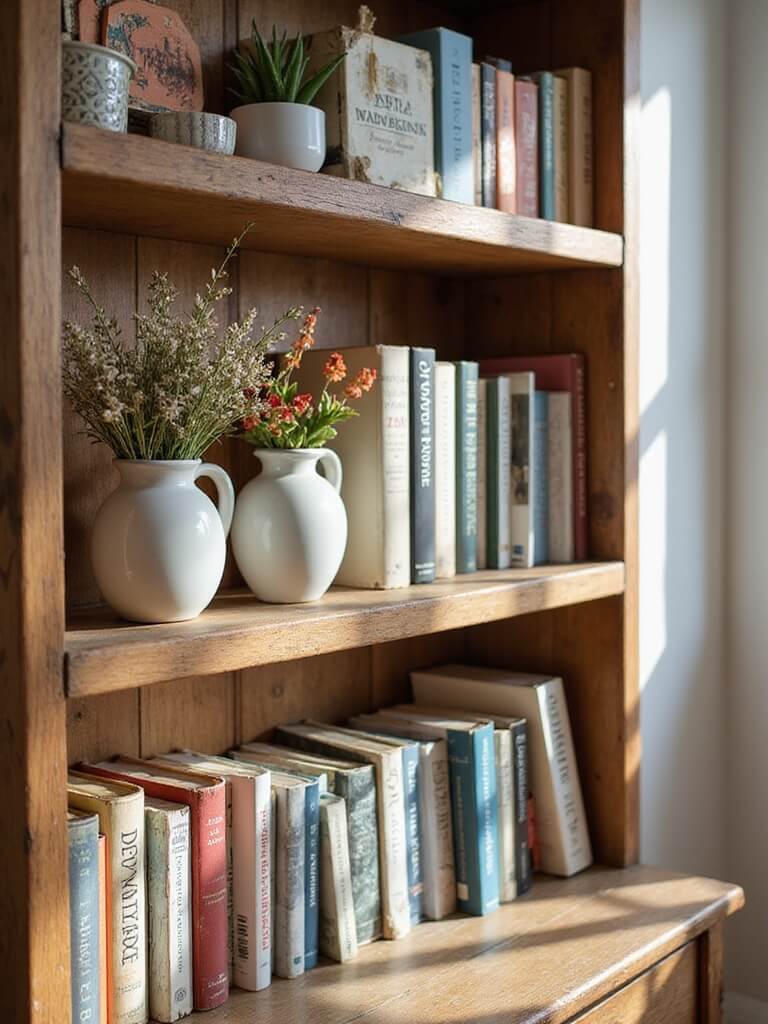 organize bookshelves with style