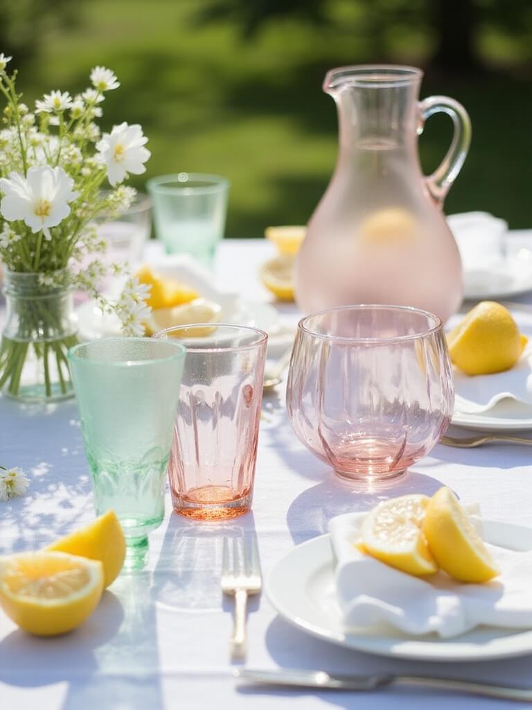 pastel gradients gentle glassware