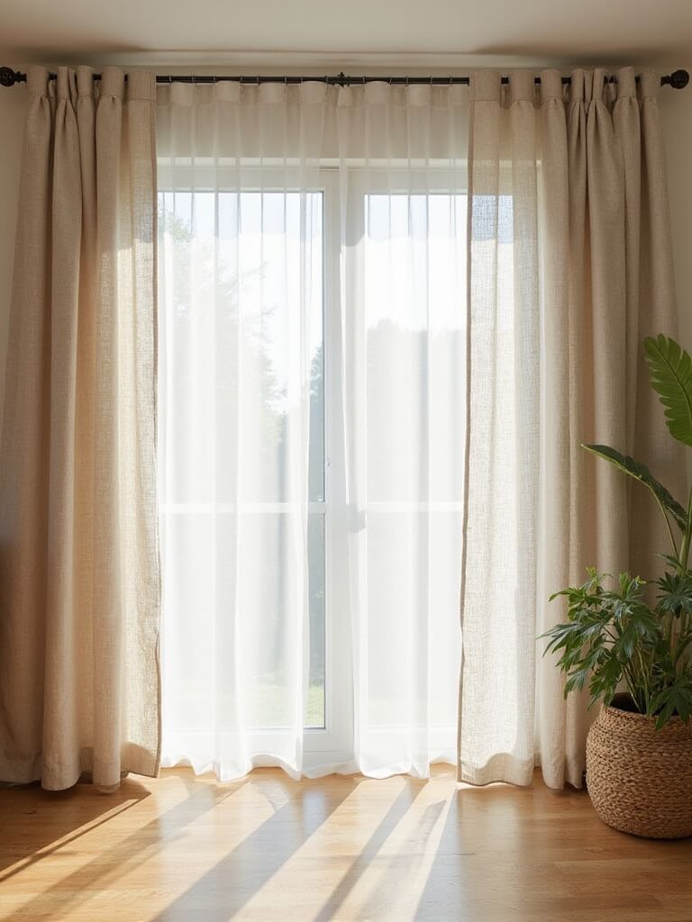 refresh room with curtains