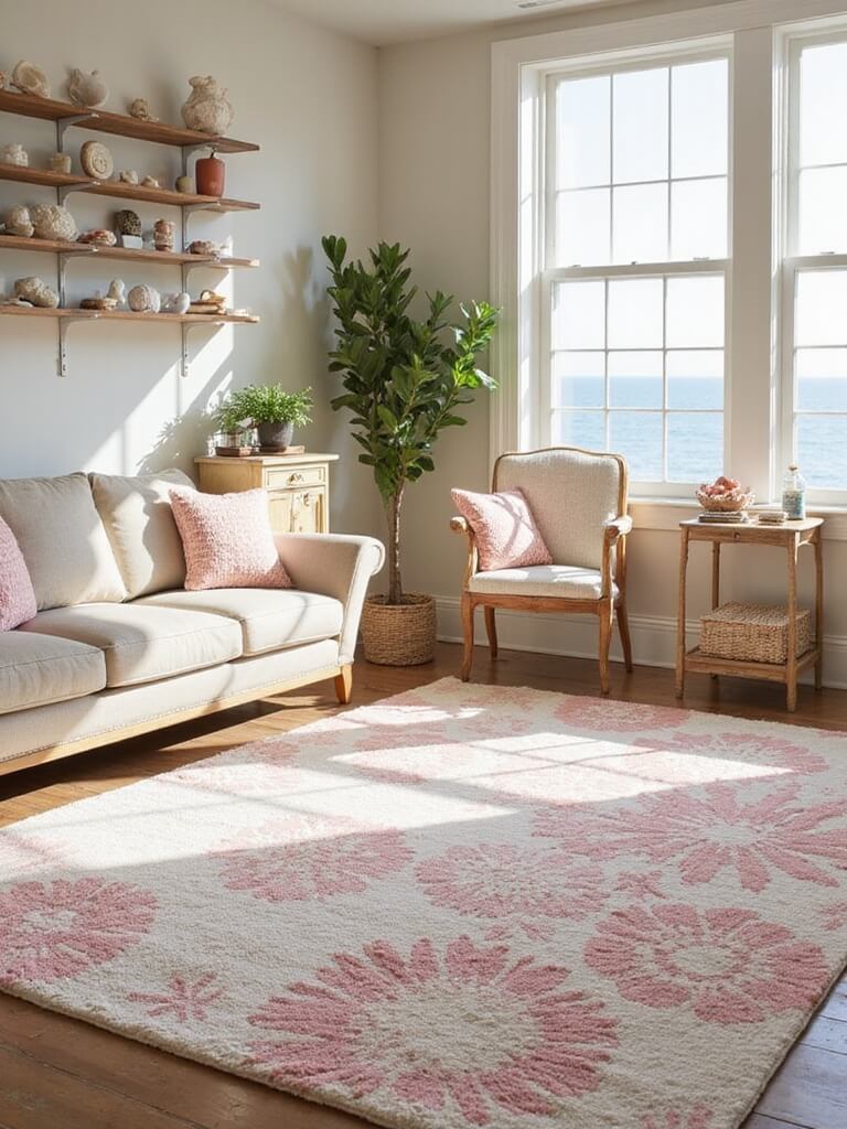 trendy coral patterned rugs