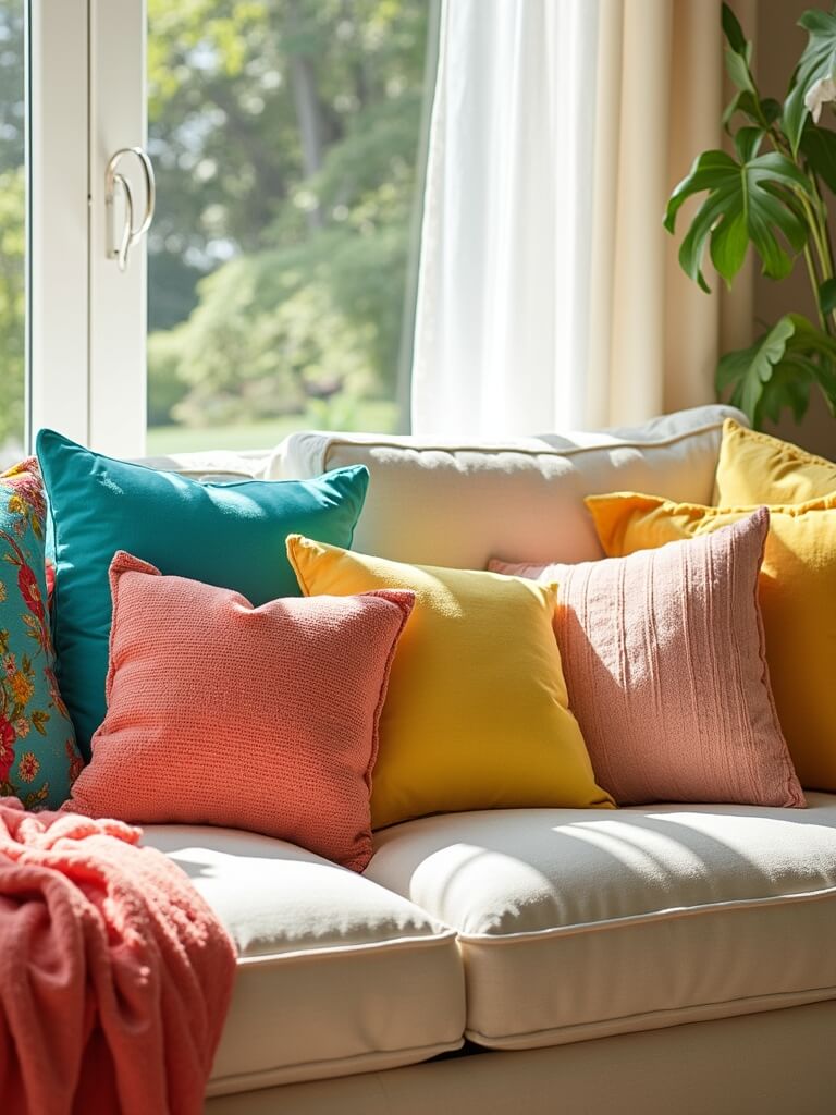vibrant cushions for seasons