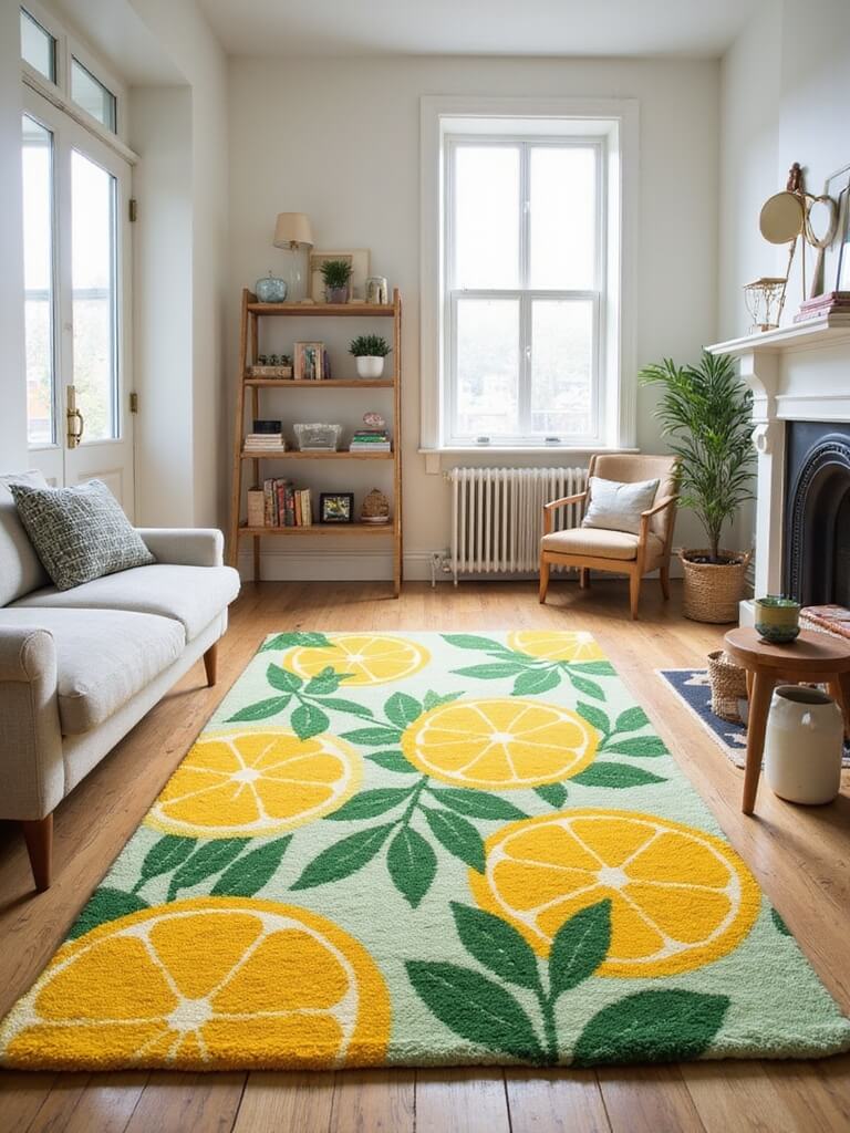 vibrant innovative citrus rugs