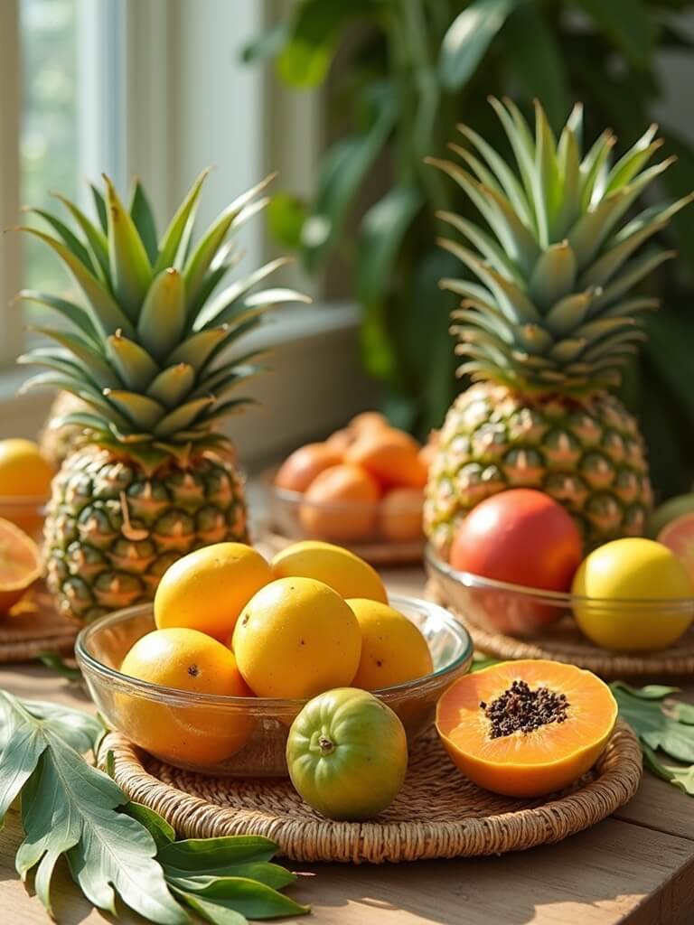vibrant tropical fruit creations