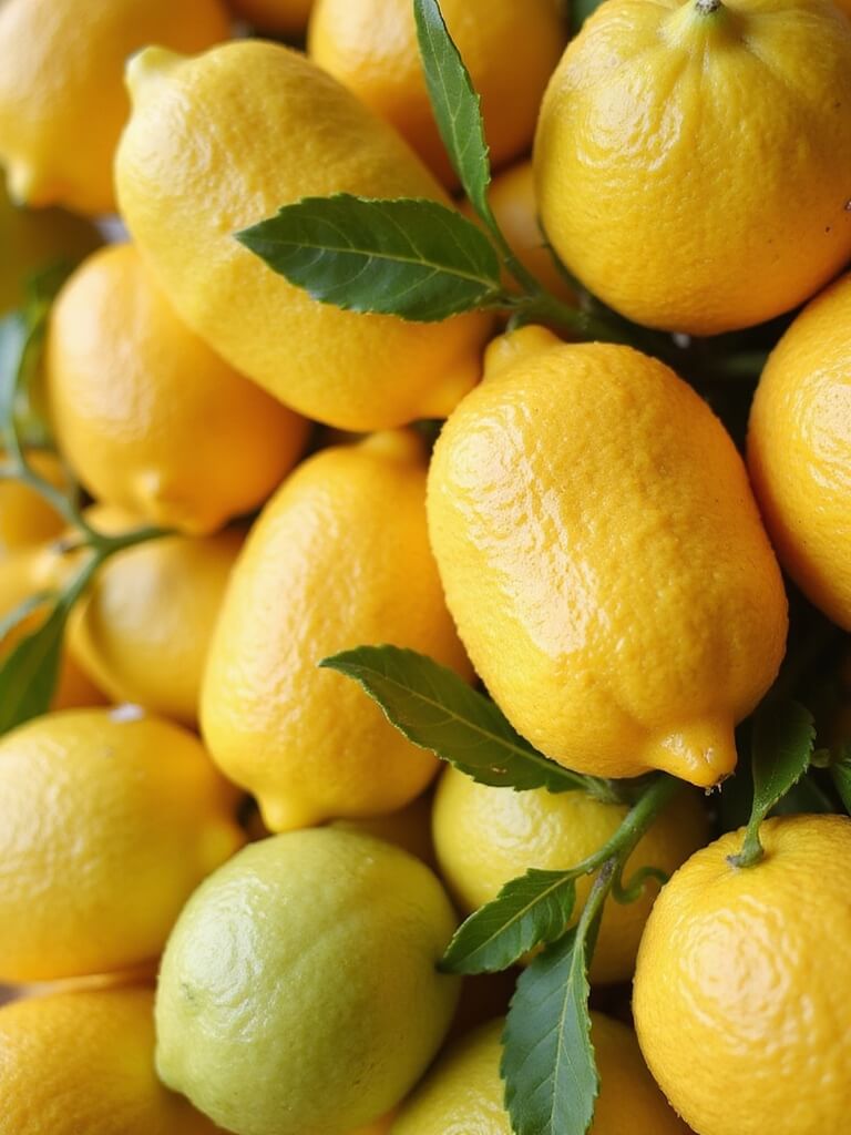 vibrant yellow fruit art