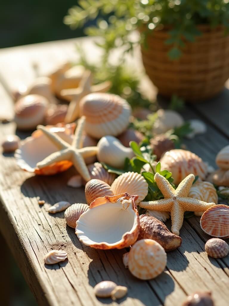 whimsical seashell table decor